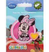 Minnie Mouse i lyserød cirkel - Strygemærke